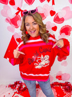 Queen of Sparkles- Red Stupid Cupid Sweater