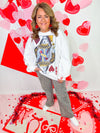 Queen of sparkle - White Queen of Hearts Sweatshirt