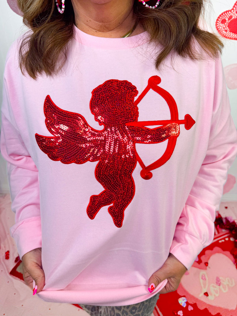 Struck By Cupid French Terry Pullover