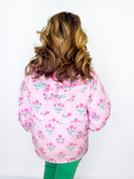 Blooming Pink Windbreaker Pullover