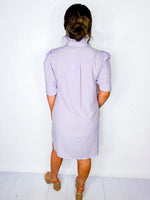 Adrienne- Callie Seersucker Shirt Dress