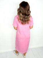 Pink Pizzazz Midi Dress