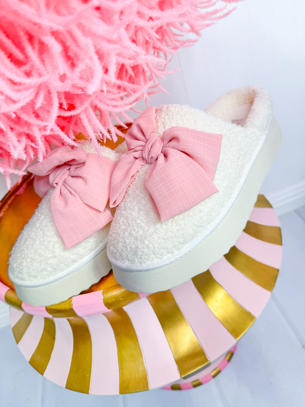 Imani Bow Platform Slippers