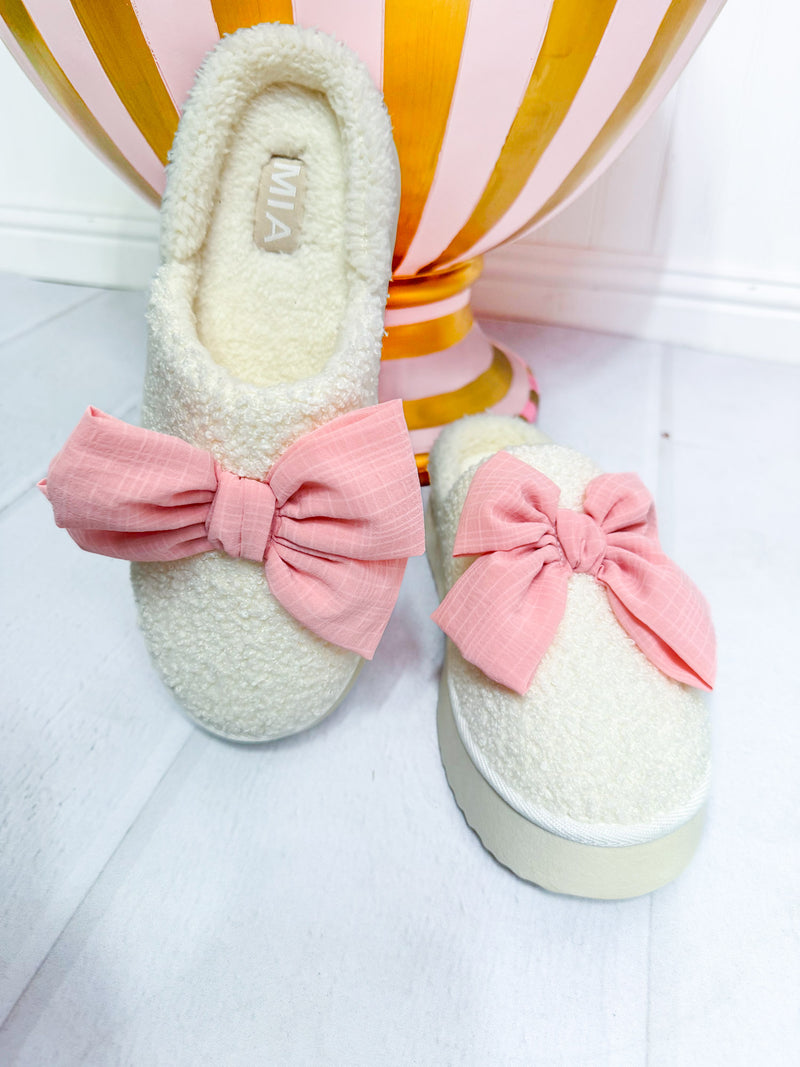 Imani Bow Platform Slippers