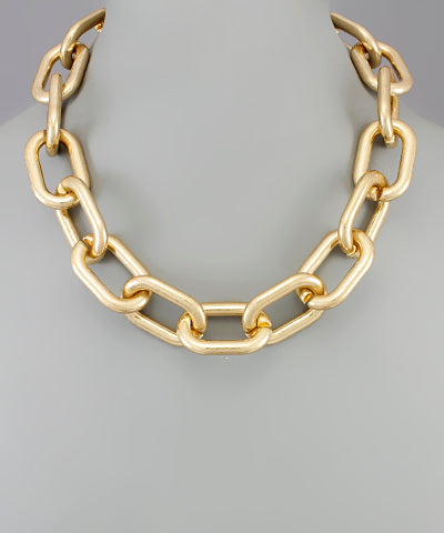 Golden Mermaid Chain Link Necklace