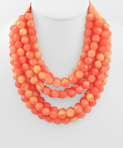 Head Turner Necklace- Orange