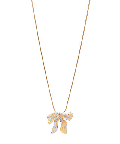 Tied in Elegance Necklace - White