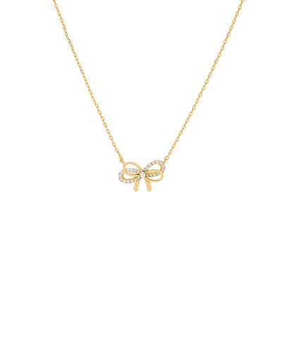 Diamonds and Bows Necklace