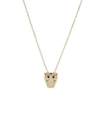 Lounging Leopard Necklace