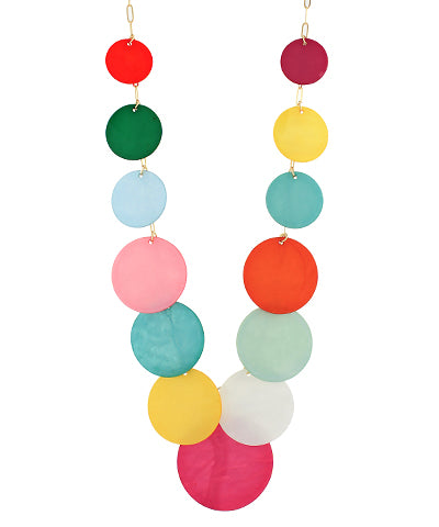 Jewelry #10 - Multi Color Disc Necklace