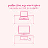The Darling Effect - Style Station Desk Mat - Blushing Bows
