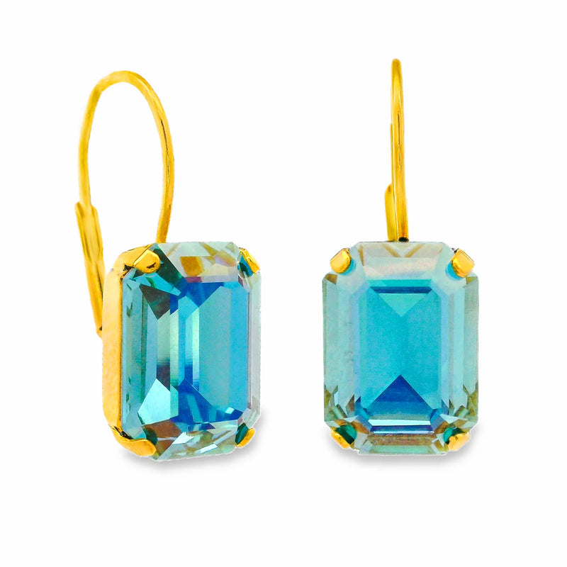 TOVA: Rubin Hook Earrings-Aqua Lemon