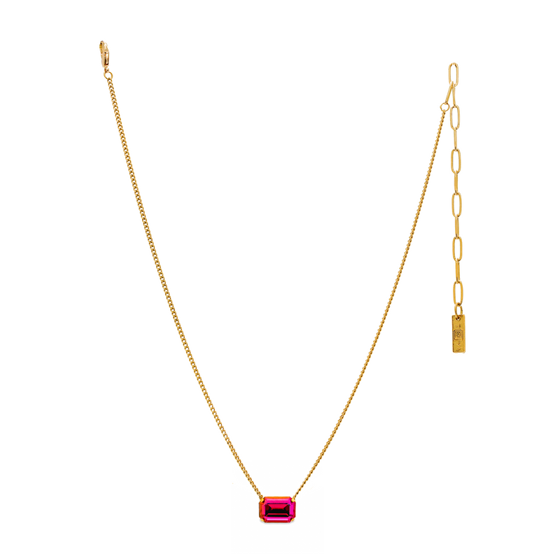 TOVA: Rubin Necklace- Dark Rose Glimmer