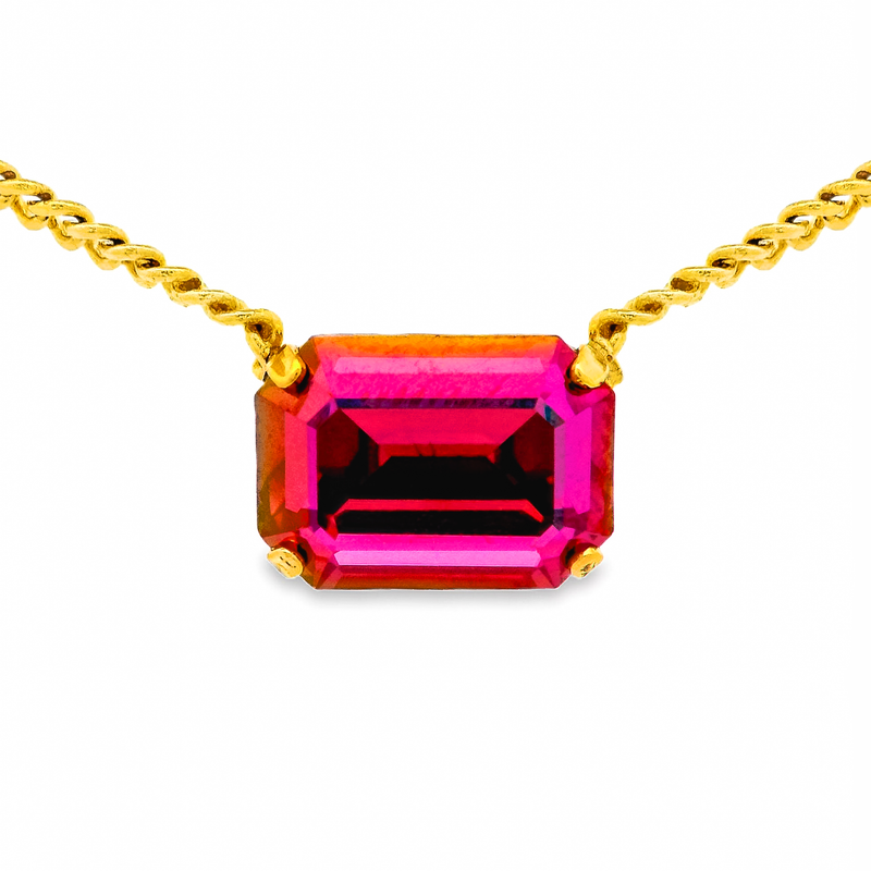 TOVA: Rubin Necklace- Dark Rose Glimmer