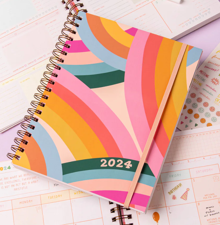 Dated Goal Getter Planner- Rainbow