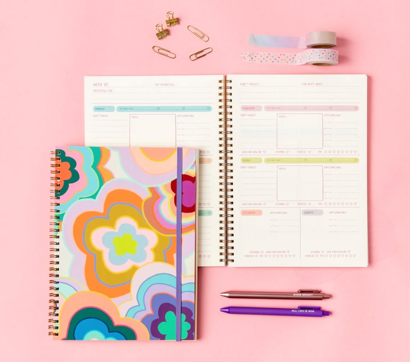 Undated Perpetual Planner- Trippy Floral