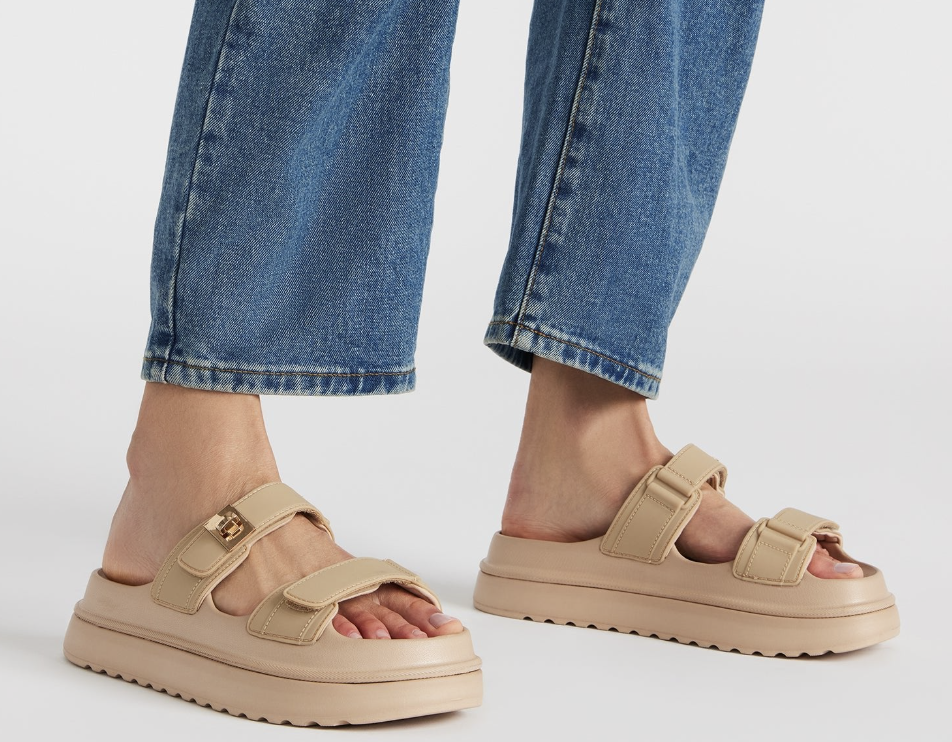 Steve Madden - Big Schmona Slides- Natural
