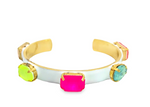 Tova- Eliana- White Multi Stone Neon Bracelet