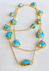 Easton Elle- Triple Turquoise Necklace