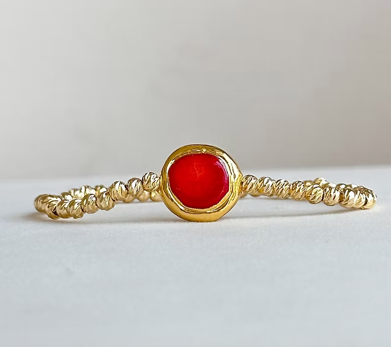 Easton Elle- Beam Stretch Bracelet - Red