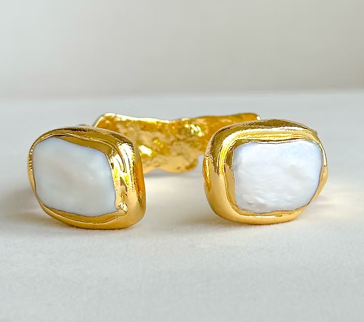 Easton Elle- Mist Bracelet Cuff - Pearl