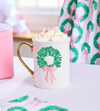 Mary Square- Gold Handle Mug | Rosy Wreaths