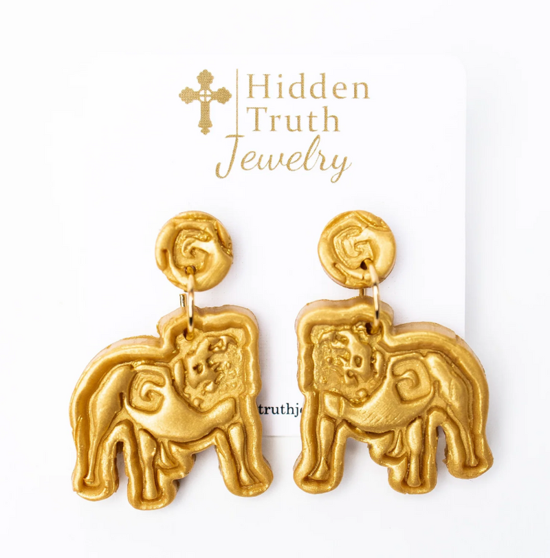 Hidden Truth- Bulldog Earrings