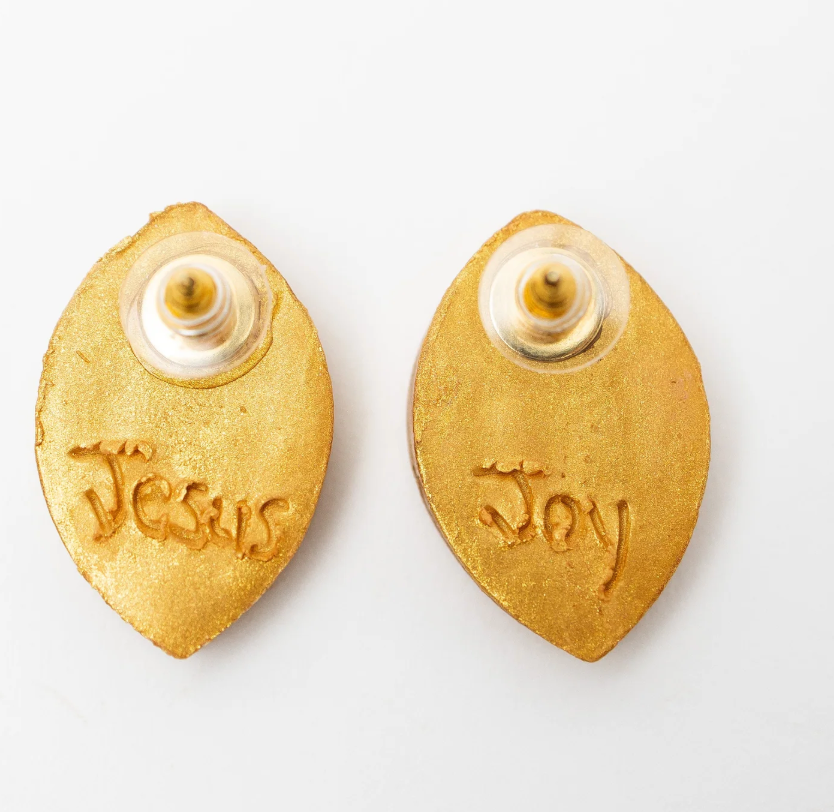 Hidden Truth Football Earrings