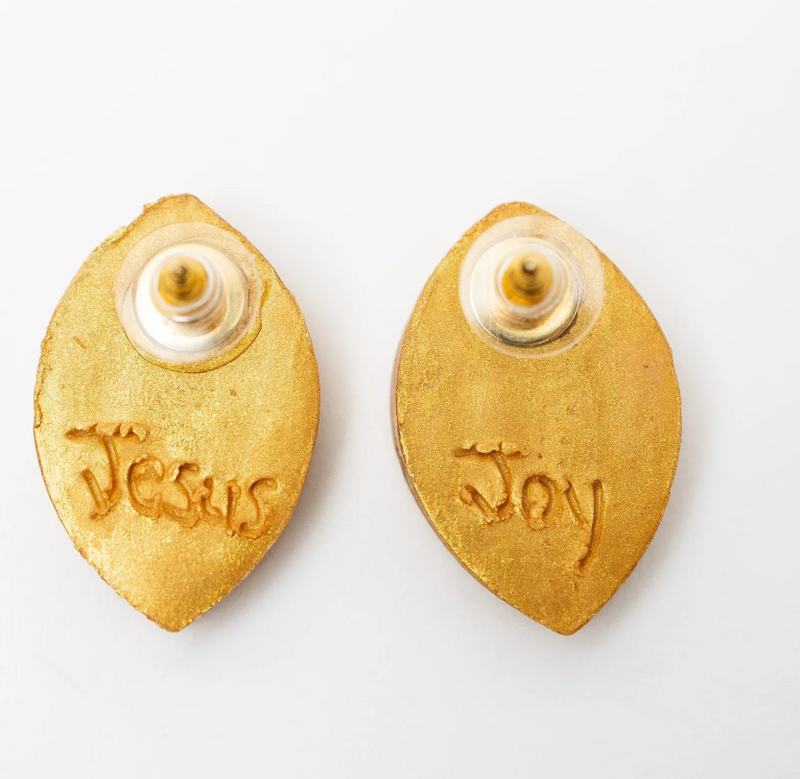 Hidden Truth Football Earrings