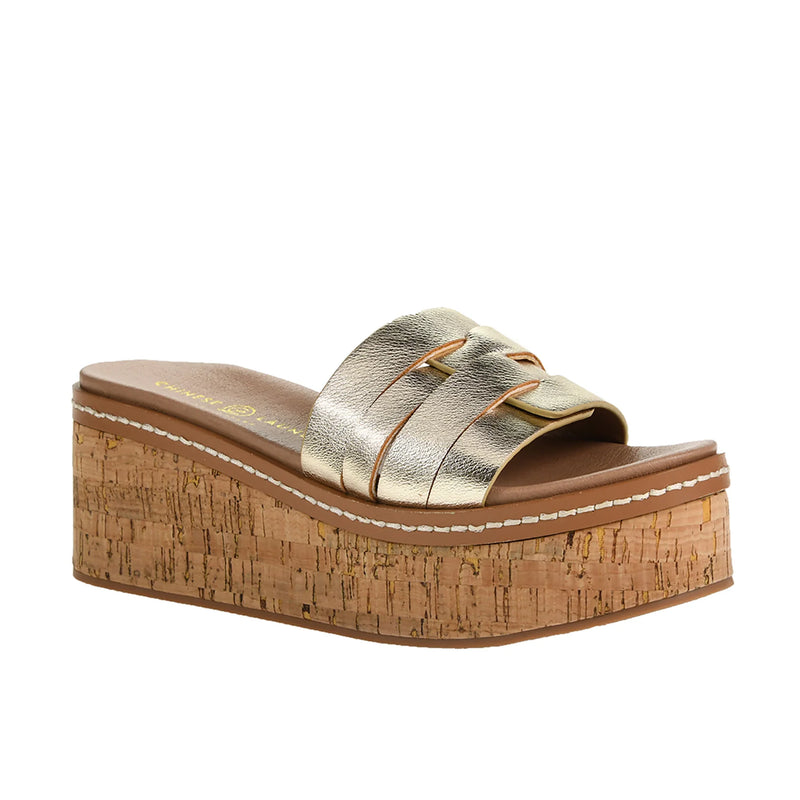 Chinese Laundry - Serenna Gold Platform Sandals