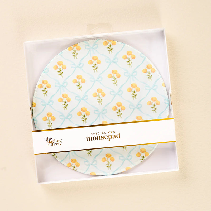 The Darling Effect -Chic Clicks Mouse Pad - Marigold Lane Blue