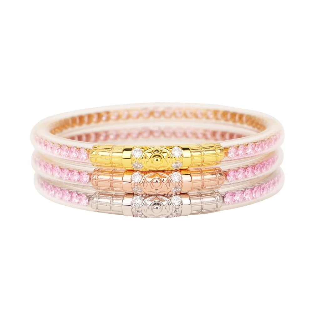 Budha Three Queens All Weather Bangle - Petal Pink