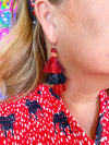 UGA Pom Pom Earrings