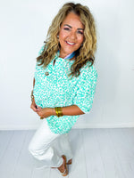 Aquamarine Dreams Leopard Top