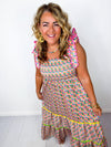 Brianna Cannon- Rainbow Parquet Maxi Dress