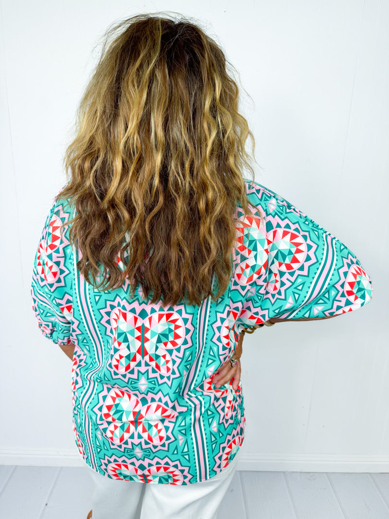 Summer Fun Kaleidoscope Top