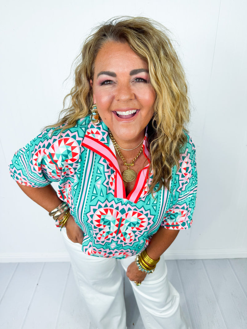 Summer Fun Kaleidoscope Top