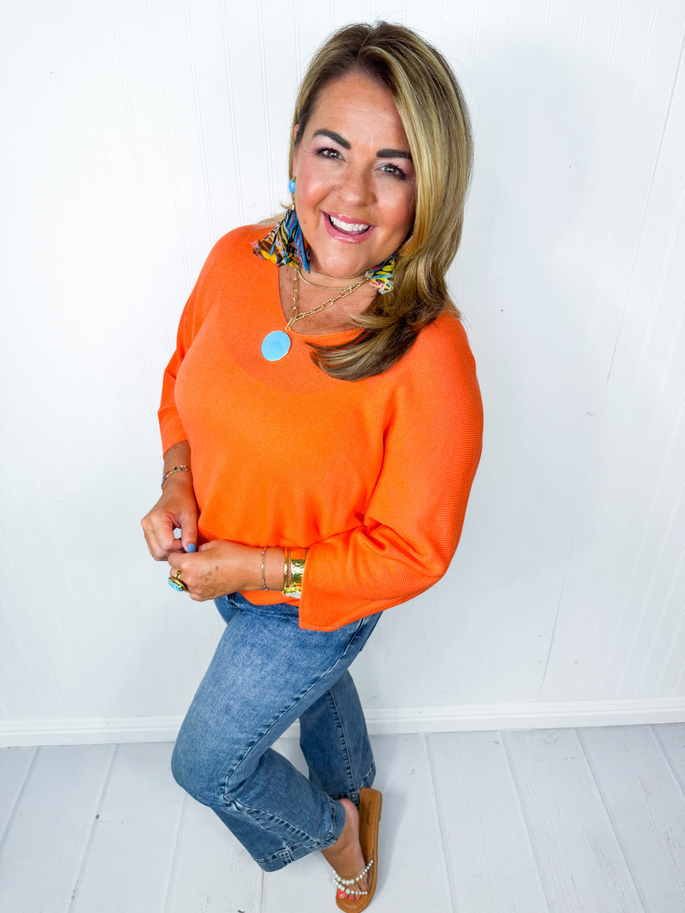 Citrus Crush Italian Knit Top