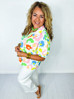 Color Pop Leopard Top