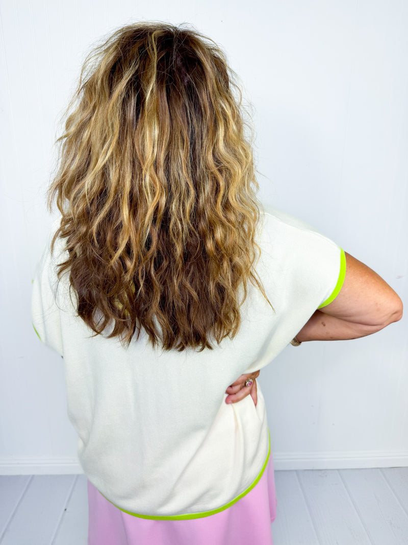 Pop of Lime Knit Top
