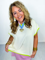 Pop of Lime Knit Top