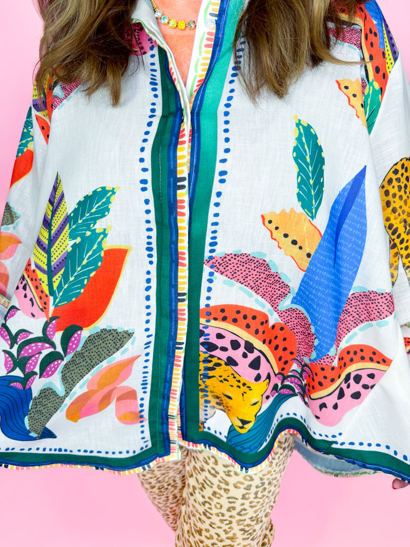 Tropical Paradise Button Down Top