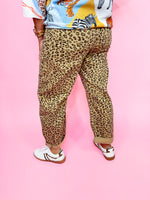 Risen - High Rise Crop Barrel Leopard Jeans