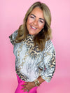 Chains and Cheetah Itallian Knit Top