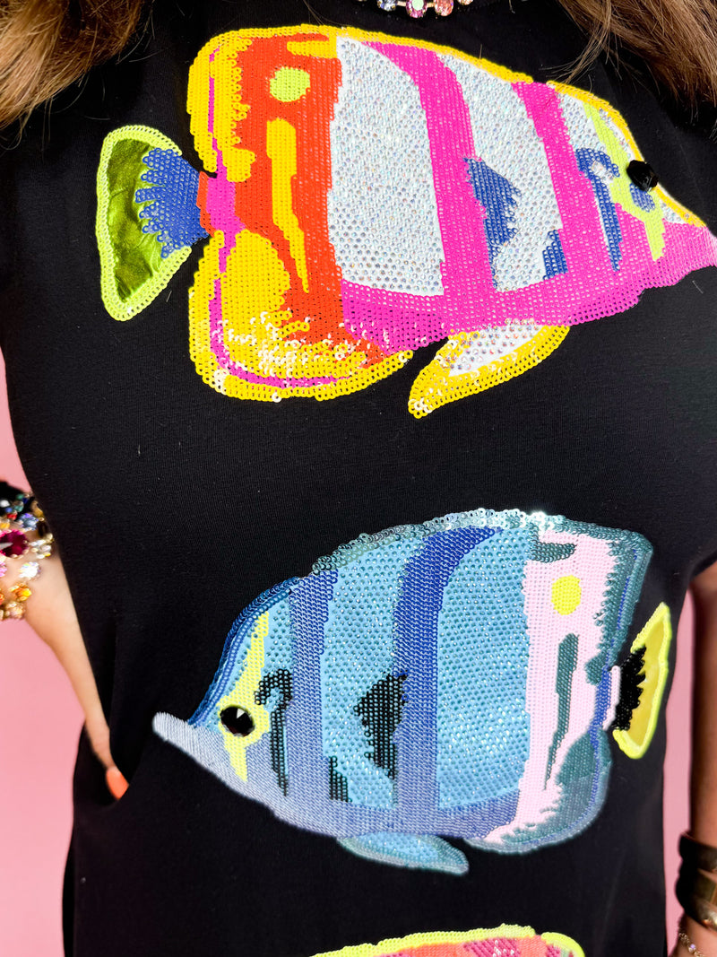 Queen of Sparkles - Multi Fish Tank Dress
