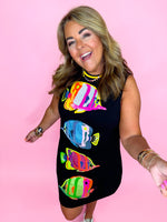 Queen of Sparkles - Multi Fish Tank Dress