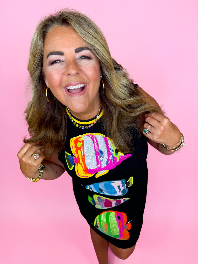 Queen of Sparkles - Multi Fish Tank Dress