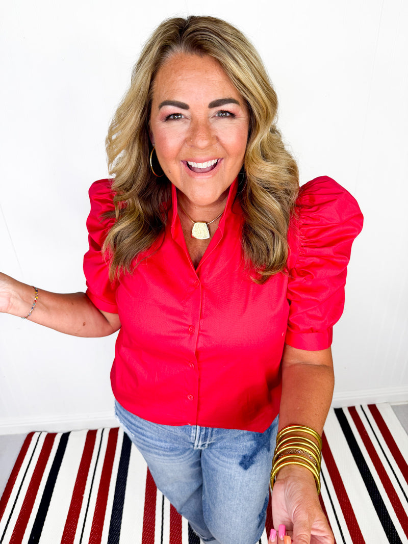 Adrienne- Cherry On Top Button Down