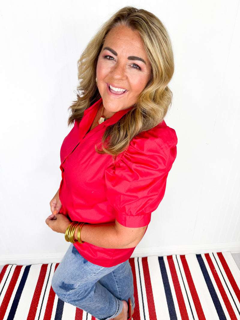 Adrienne- Cherry On Top Button Down