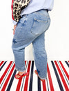 Risen - Star Spangled Denim Mid Rise Cuff Jeans